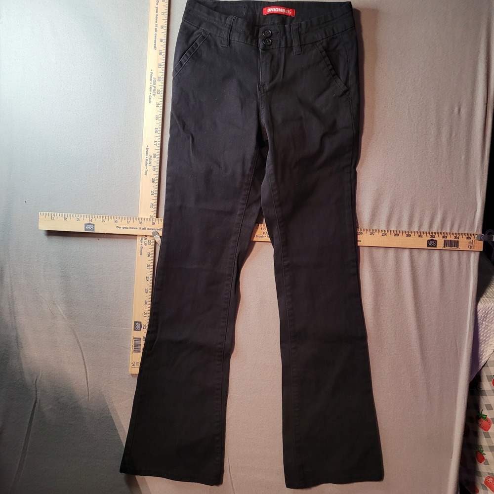 Unionbay Black Flare Leg Stretch Trousers Pants Size 3 Junior Women
